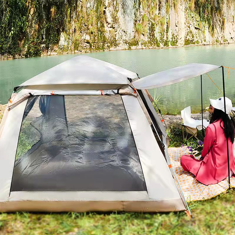 Shopee Thailand - Automatic sleeping tent, sleeping tent for 6-8 people, hiking tent, camping tent, well ventilated tent, foldable tent, stay in the garden, lightweight