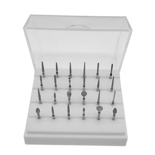 24Piece Dental Diamond Bur Set Porcelain Shouldered Abutment Polishing FG1.6