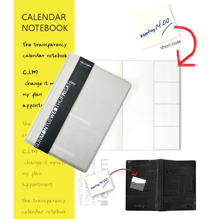 สมุดโน๊ตแบบพกพา Notebook รุ่น Calendar
