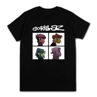 T-shirt  เสื้อยืดแขนสั้นลําลอง พิมพ์ลาย Gorillaz แฟชั่นฤดูร้อน สไตล์ฮิปฮอป สําหรับผู้ชายS-5XL