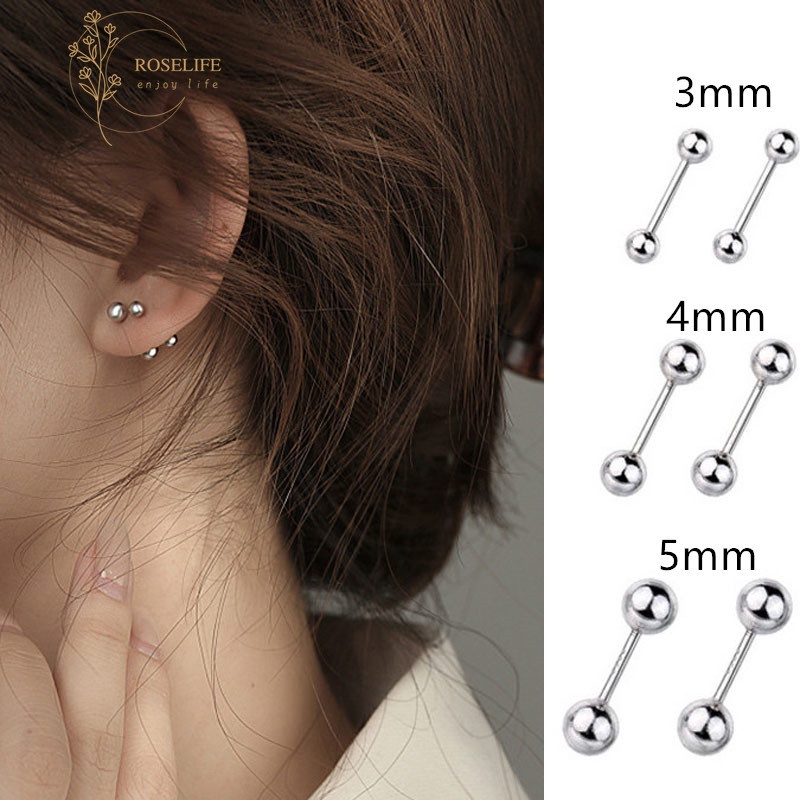 Roselife ต่างหูสตั๊ด เพทาย S925 CZ รูปดาว ขนาดเล็ก เครื่องประดับแฟชั่นสตรี ของขวัญ 1 คู่