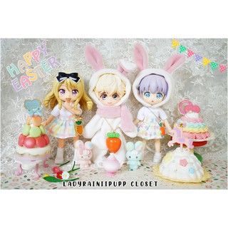 ชุดกระต่าย | Easter | อีสเตอร์คอลเลคชั่น | ชุดสเกล 1:12 | Nendoroid Doll ,Obitsu 11 , TozDoll , YMY , PICCODO , DDF