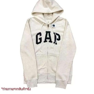 Gap Zip Hoodie whitecream หิ้วนอกOutlet เนื้อผ้าใส่แล้วสบาย ไม่ร้อน