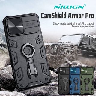 Nillkin CamShield Armor Pro เคสโทรศัพท์มือถือ ป้องกันกล้อง พร้อมขาตั้ง สําหรับ iPhone 14 14 Plus 14 Pro Max 13 Pro Max