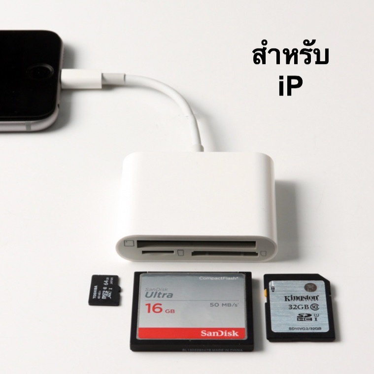 CF Card ย้ายรูปเข้ามือถือ IP USB-C to SD CF TF Card Camera Reader 3 in ...
