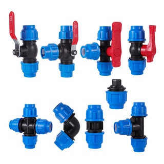 อุปกรณ์ท่อเชื่อมต่อท่อน้ําพลาสติก Pvc Pe Tube Tube Splitter 32 มม. สําหรับรดน้ําในสวน