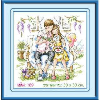 ไอแอมครอสติช iamcrossstitch DIY รหัส L-189 30x30 cm. ชุดอุปกรณ์งานฝีมือปักครอสติชครบชุด