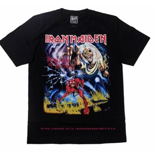 คอตต้อนคอกลม✜✖✘เสื้อวง Iron Maiden rock เสื้อวงร็อค Iron MaidenS-5XL