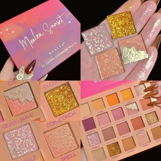 อายแชโดว์ MeaLea​ Sunset​ ทาตากลิตเตอร์ Eyeshadow 20 สี เนื้อดิ​นน้ำมัน เนื้อ​ชิ​มเมอร์​ สีสวย ติดทนนาน กันน้ำ กันเหงื่อ