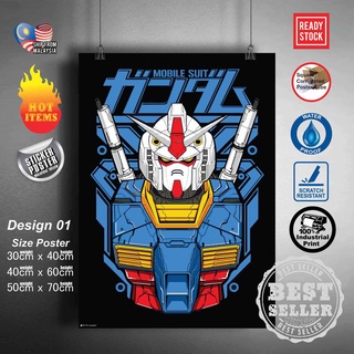 โปสเตอร์สติกเกอร์กันดั้ม 144 RX-78-2 RX78-2 RX78 2