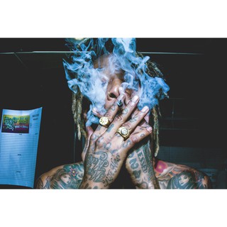 โปสเตอร์ Wiz Khalifa วิซ คาลิฟา Poster แร็ปเปอร์ Rapper Hiphop ฮิปฮอป โปสเตอร์ รูปภาพ ตกแต่งผนัง Music ตกแต่งบ้าน