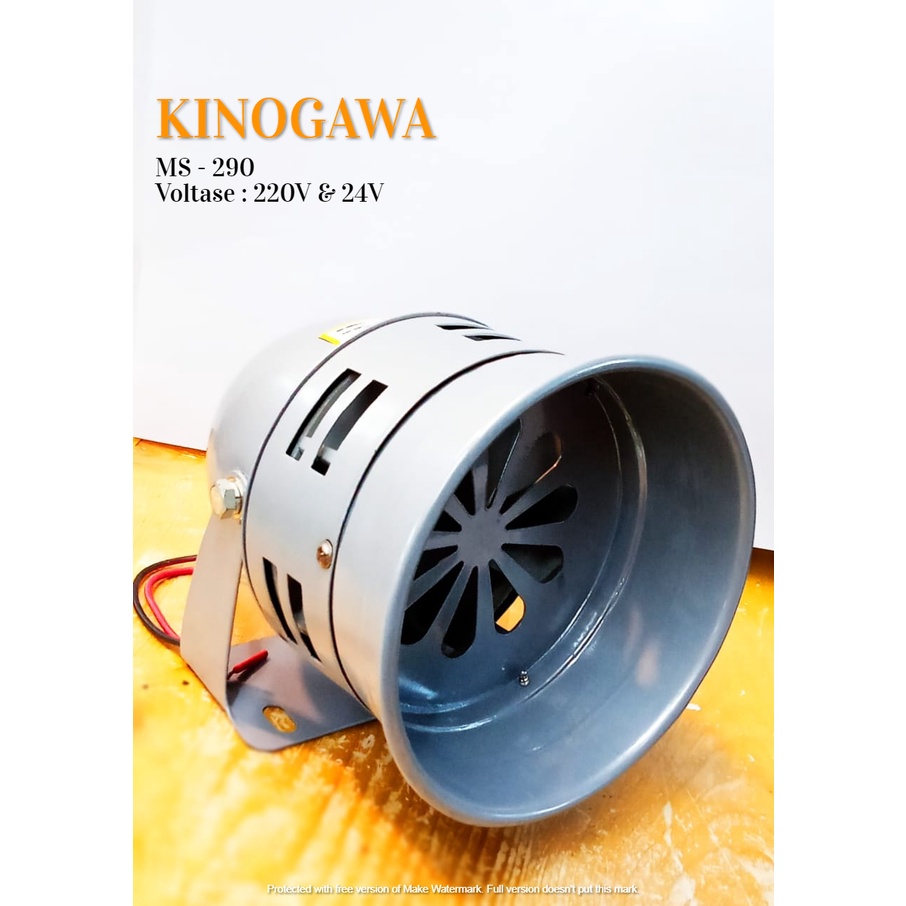 KINOGAWA Siren Alarm Motor Siren MS 290 220V 24V ส่วนประกอบแผงไฟฟ้าอุตสาหกรรมประกอบโครงการ