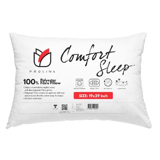 หมอนหนุน หมอนหนุน FROLINA COMFORTSLEEP 19x29 นิ้ว สีขาว หมอนหนุน หมอนข้าง ห้องนอน เครื่องนอน PILLOW FROLINA COMFORTSLEEP