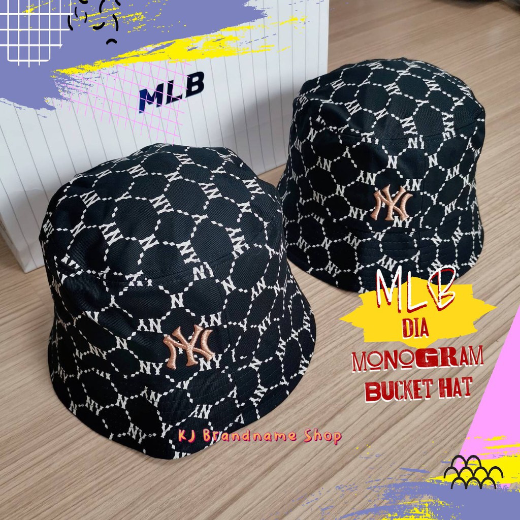 New!! MLB Diamond Monogram Bucket Hat Shopee Thailand