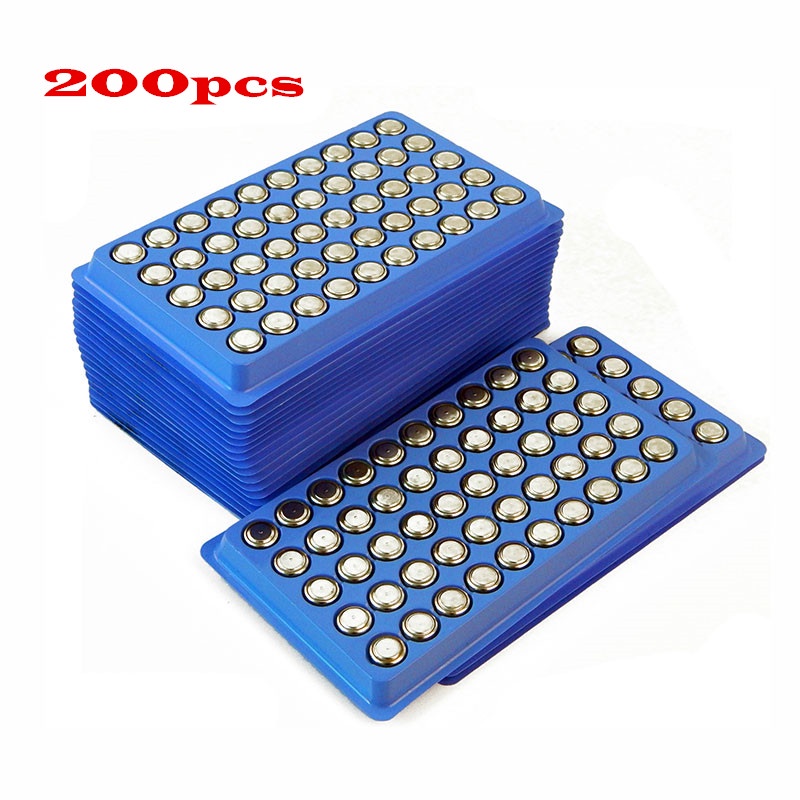 200Pcs AG13 High Volume Button Cell Battery 357A A76 303 LR44 SR44SW SP76 L1154 RW82 RW42  Long Last