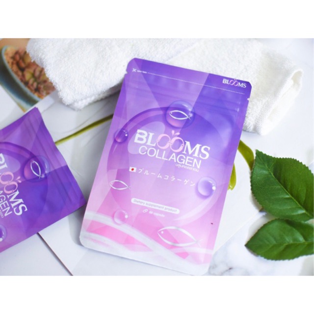 BloomsCollagen บลูมคอลลาเจน คอลลาเจนเพียวแท้ จากญี่ปุ่น แพ็คเก็จใหม่ล่าสุด ล็อตใหม่ล่าสุด ขายแต่ของแท้ ปลอมคืนเงิน