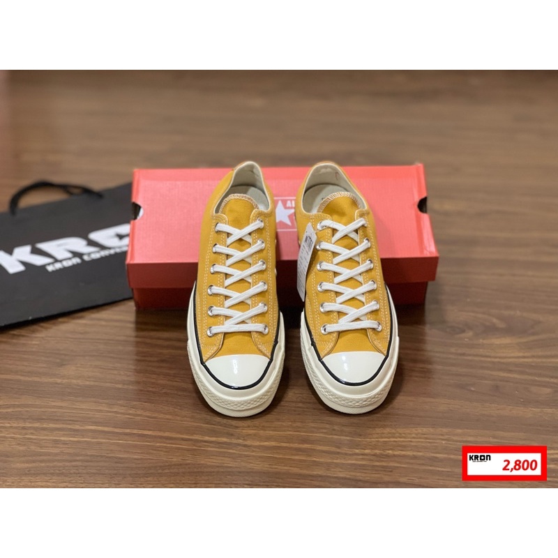 ลิขสิทธิ์แท้ 100% CONVERSE ALL STAR FIRST STRING 1970’ OX Yellow  mustard ผ้าใบสีเหลือง