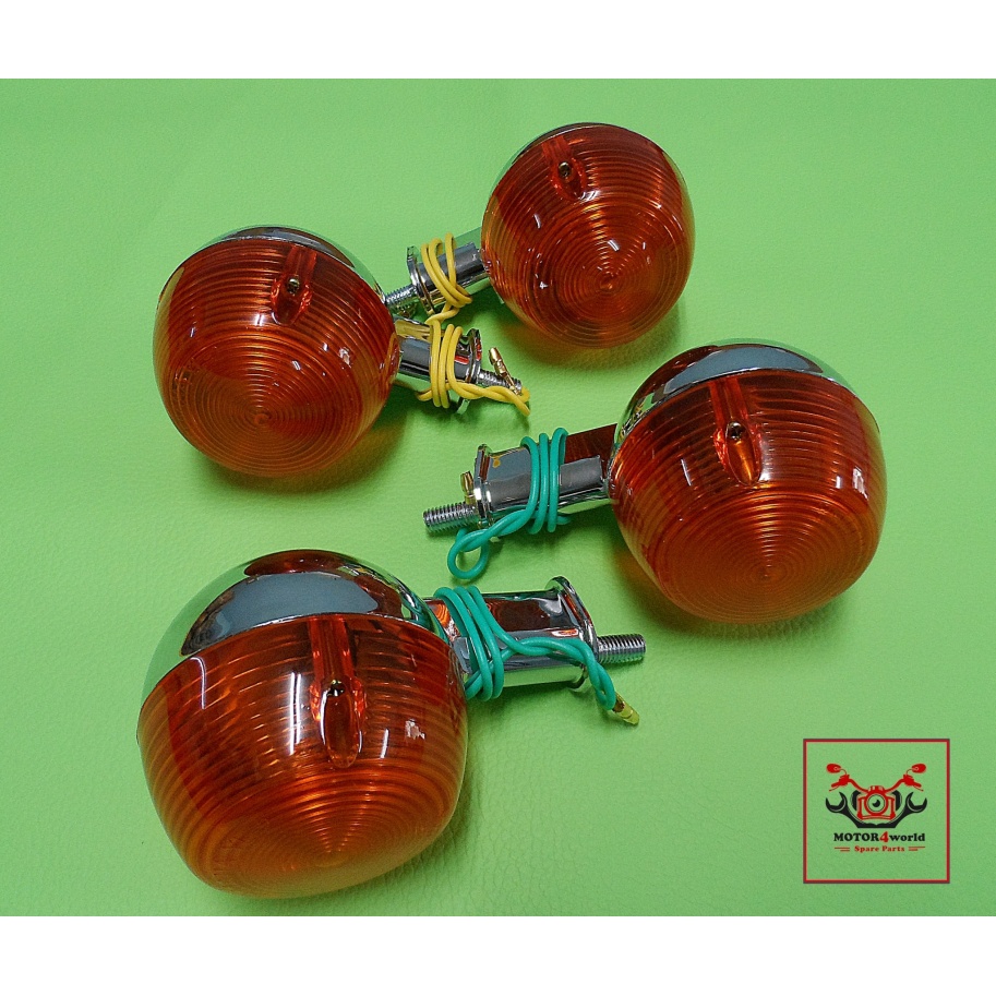 YAMAHA RS100 YG5 YF5 FS1 YL2 LT3 LB50 LB80 - TURN SIGNAL SET F&R "PLASTIC" // ชุดไฟเลี้ยว