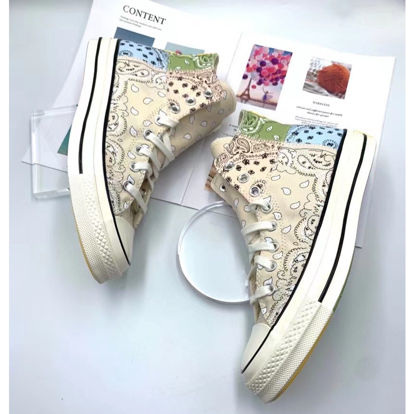 Converse 1970s offspring paisley x pathwork High top คอนเวิร์ส ดอกมะม่วงหิมพานต์ รองเท้าผ้าใบ 169880C 169881C