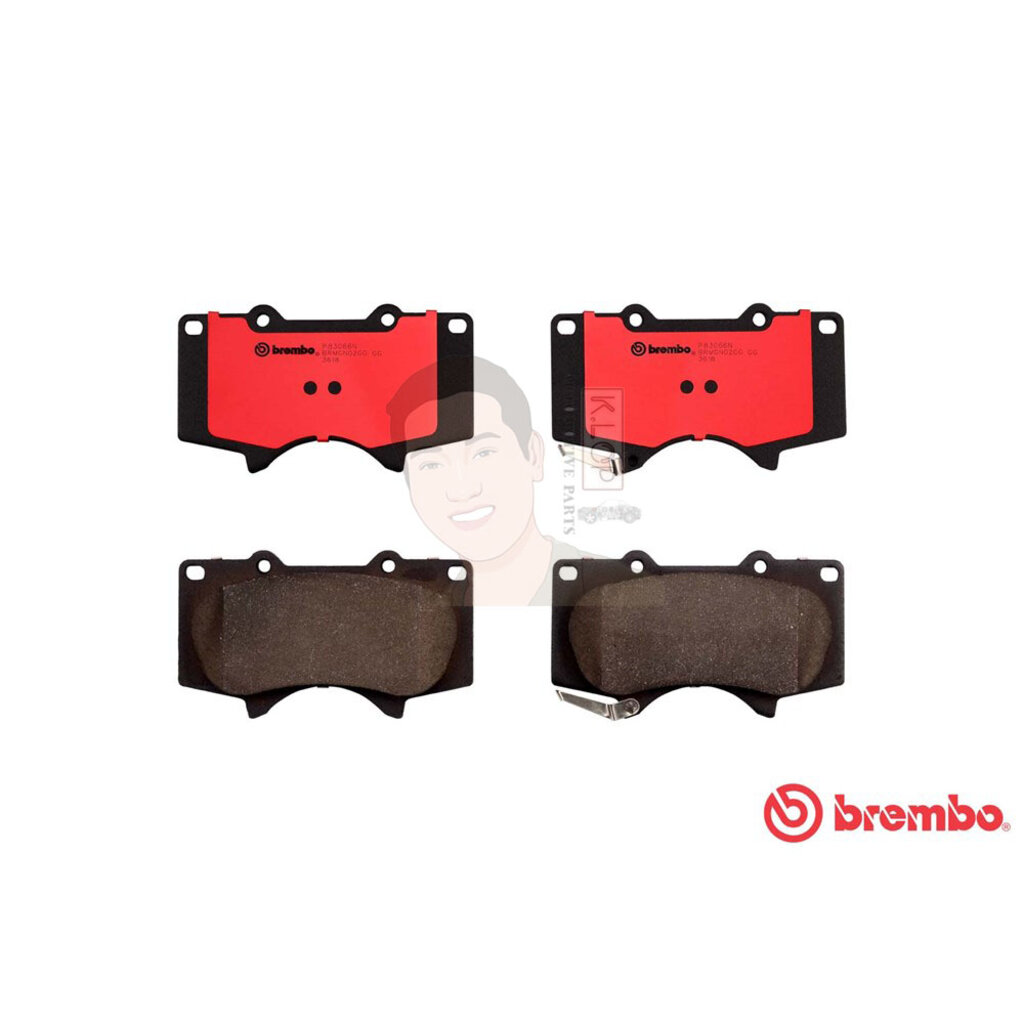 P83 066C ผ้าเบรก F (แท้ BREMBO รุ่น Ceramic) TOYOTA Landcruiser Prado VZJ1 20R 4x4 2.7 /VIGO Champ 2