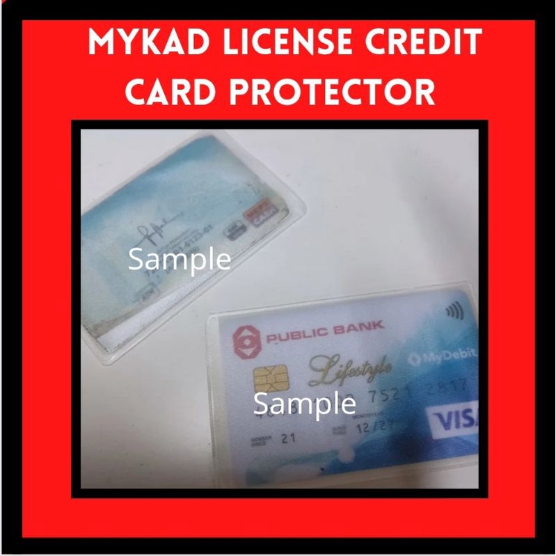 Mykad บัตรเครดิต ใบอนุญาตผู้ถือ Pvc กันรอยพีวีซี ic lesen kad kredit