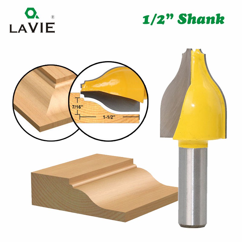 LAVIE 1 PC 1/2 12 มม.Shank แผงแนวตั้งยก Ogee ลูกปัด Router Bit งานไม้ประตูมีด Line เครื่องตัดสําหรับเครื่องมือไม้ MC03146