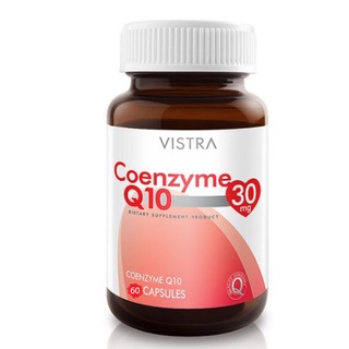 Vistra Coenzyme Q10 30mg Natural Source 30 เม็ด วิสทร้า คิวเทน  (หมดอายุ06/2024)