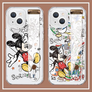 สายรัดข้อมือ การ์ตูน น่ารัก กราฟฟิตี้ Mickey เคส Samsung Galaxy note8 note9 s10 plus s10 lite + s20 s20fe fe s21 fe s22 plus ultra note10 lite plus  note 20 ultra CASE โปร่งใส นางแบบคู่ ซิลิกาเจล ผู้หญิง ชาย เปลือกนิ่ม เคส