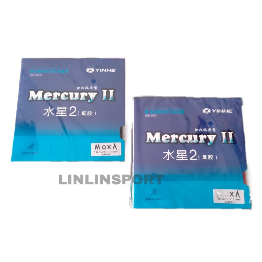 YINHE MERCURY II 1.5 MM RUBBER / YINHE SOFT TABLE TENNIS RUBBER ของแท้ 100%