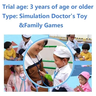 Emeray หูฟังพลาสติก 7 สีครอบครัวเกมพ ่ อแม ่ และลูกจําลองยาบทบาทเล ่ นจําลองของเล ่ นหมอ