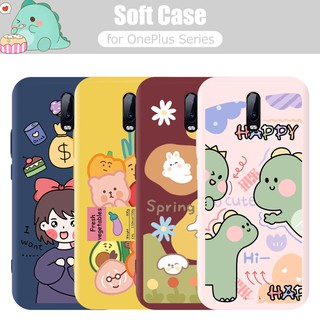 กรณี OnePlus 6 6T 7 One Plus 7T 8 Pro Soft Phone Case Cartoon Animal Girl