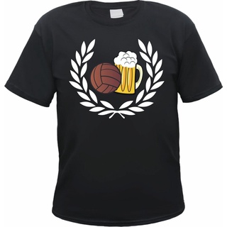 ผลิตภัณฑ์ใหม่👕เสื้อยืด ผ้าฝ้าย พิมพ์ลาย Laurel Wreath Football Beer สไตล์ฮิปฮอป สําหรับผู้ชาย