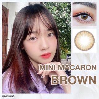 LuxzyLens mini Macaron Brown ลัคซี่เลนซ์ แถมตลับ ค่าสายตา