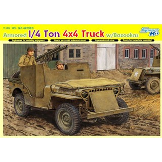 โมเดลประกอบ Dragon Model 1/35 DRA6748 ARMORED 1/4 TON 4x4 TRUCK W/BAZOOKAS