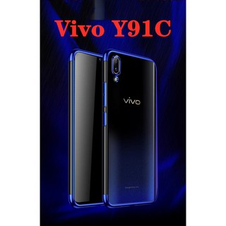 Case VIVO Y91C / Y1S เคสนิ่ม ขอบสีหลังใส เคสกันกระแทก สวยและบาง TPU CASE เคสซีลีโคน สินค้าใหม่ ส่งจากไทย