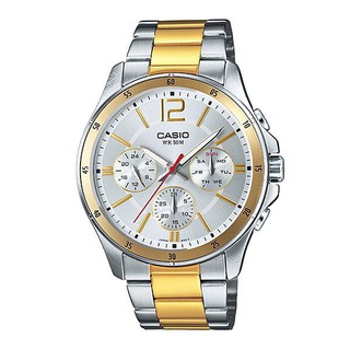 ﻿Casio Standard นาฬิกาข้อมือผู้ชาย สายสแตนเลส รุ่น MTP-1374SG-7AVDF - สีเงิน/ทอง