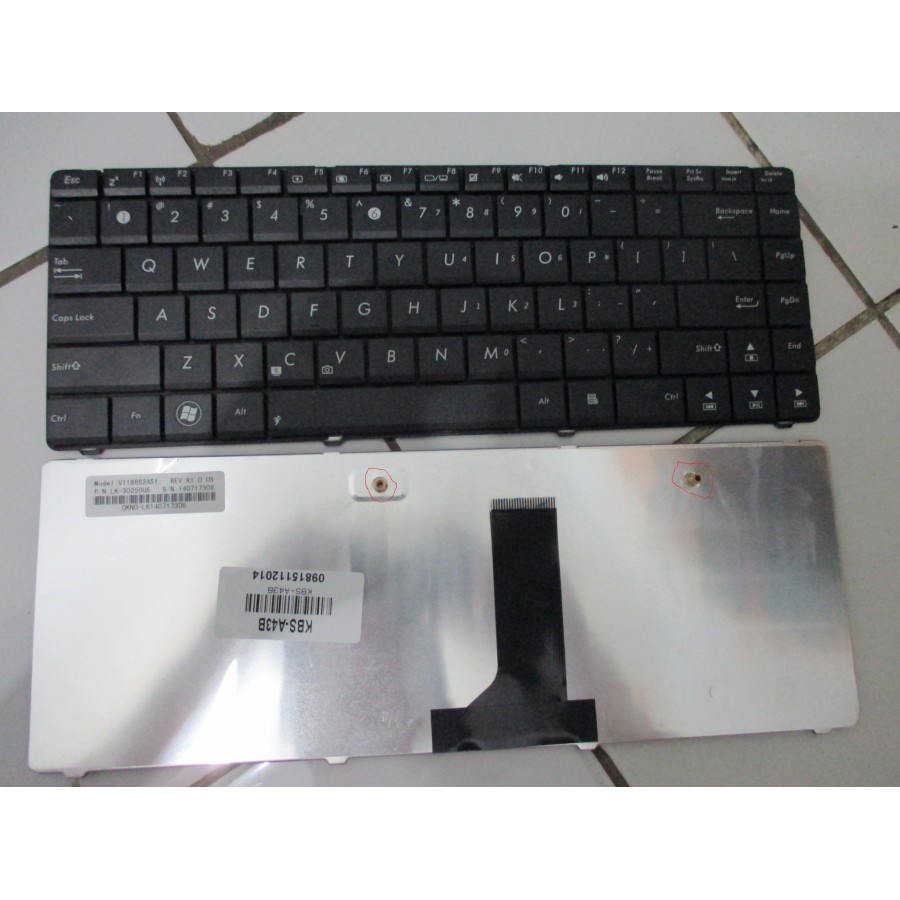 ASUS K43 K43E K43SJ K43T K43U แป้นพิมพ์แล็ปท็อป (พร้อมสลักเกลียว)