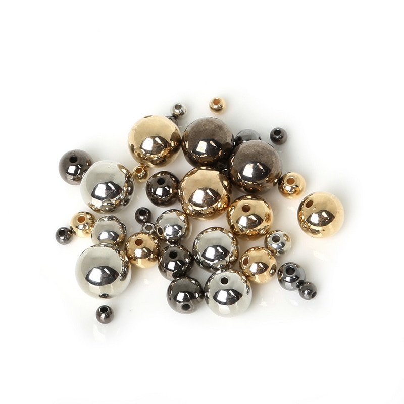 4/6/8/10/12 มม.30-300 ชิ้นรอบ Seed Spacer ลูกปัดสําหรับแฟชั่นเครื่องประดับทํา DIY อุปกรณ์เสริม
