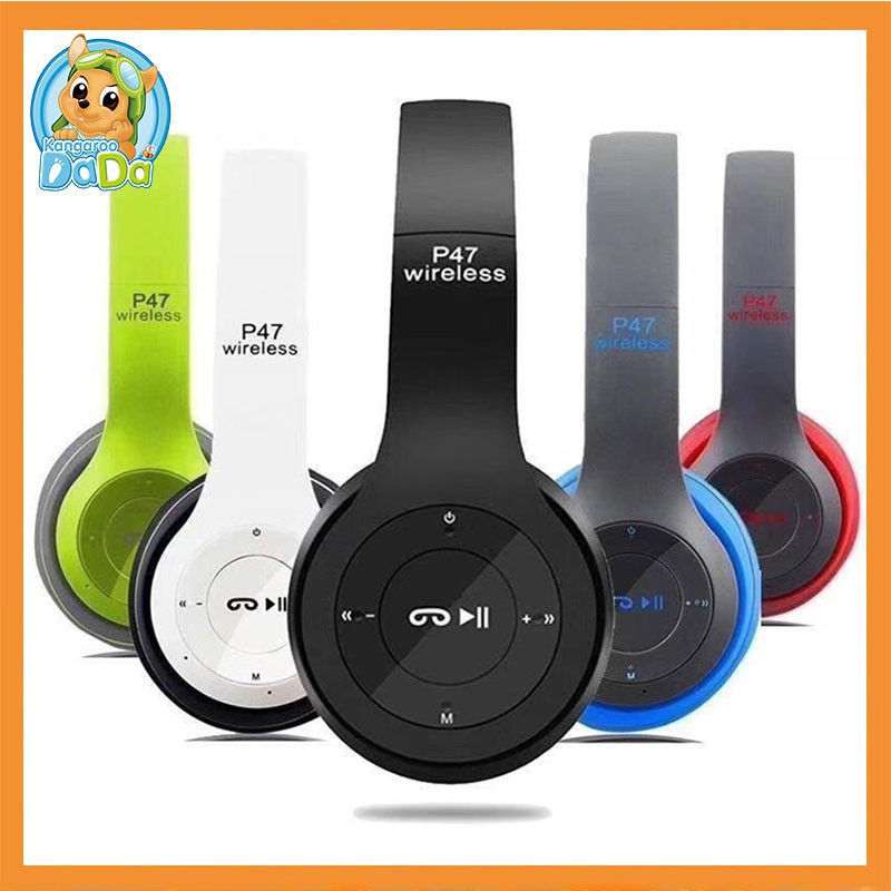 P47หูฟังบลูทูธ ไร้สาย P47 Bluetooth Headphone mono ใส่เมมได้ คุยโรทศัพท์ รับสายสนทนา