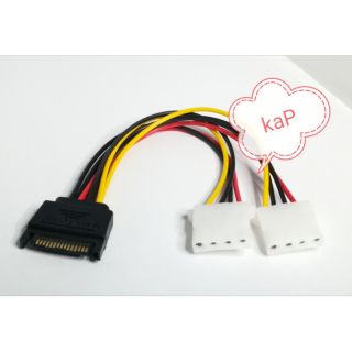 สาย1ออก2เพาเวอร์ SATA (M) to Y MOLEX กับ SATA