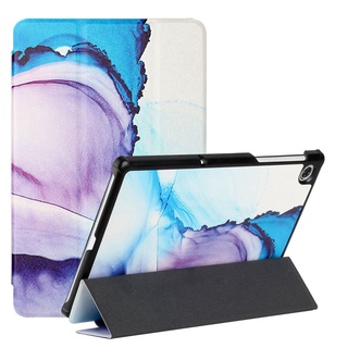 Fasion Silk pattern Animal painting Tablet Casing Lenovo M10 Plus 10.3" Trifold Protective Stand Case Lenovo Smart Tab M10 FHD Plus X606F Magnetic PU Leather Flip Cover