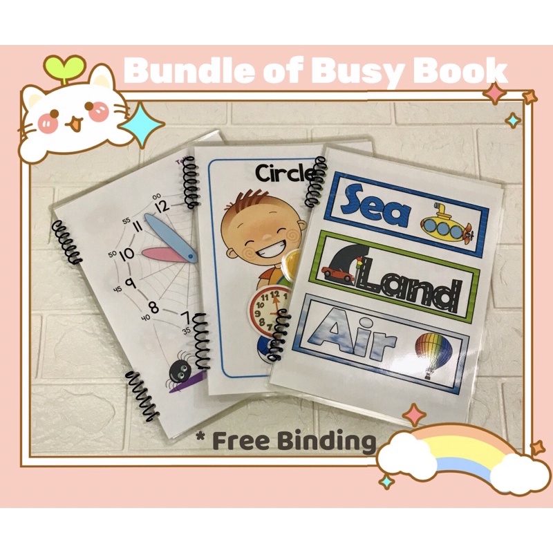 Montessori Early Learning / Children Diy Busy bag / book Quiet / Busy book/