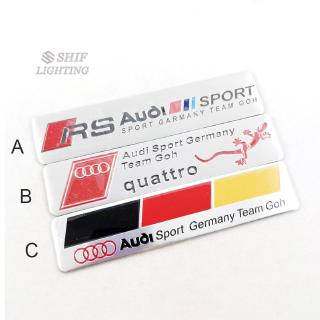 สติ๊กเกอร์อลูมิเนียม rs audi sport สําหรับตกแต่งรถยนต์ 1 ชิ้น