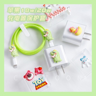 Adapter case เคสอแดปเตอร์ขนาด 18&amp;20W เคสสำหรับ iPhone  การ์ตูนกันสายหัก ป้อนกันสายชาร์จ ชุดตกแต่งสายชาร์จ