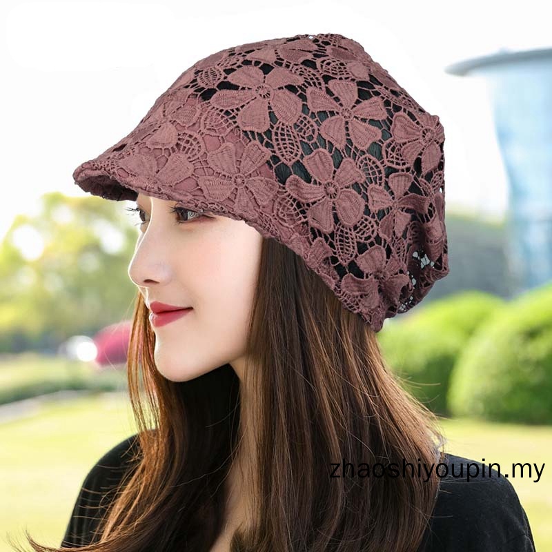 หมวกเบสบอล ผ้าถัก แบบนิ่ม ลายดอกไม้ ฉลุลาย แฮนด์เมด ระบายอากาศ พับได้ เหมาะกับใส่กลางแจ้ง แฟชั่นชาวประมง สําหรับผู้หญิง