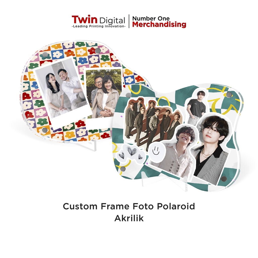 TWINDIGITAL CUSTOM FRAME MAGNET PHOTO POLAROID ACRYLIC - ขาตั้งรูปถ่าย