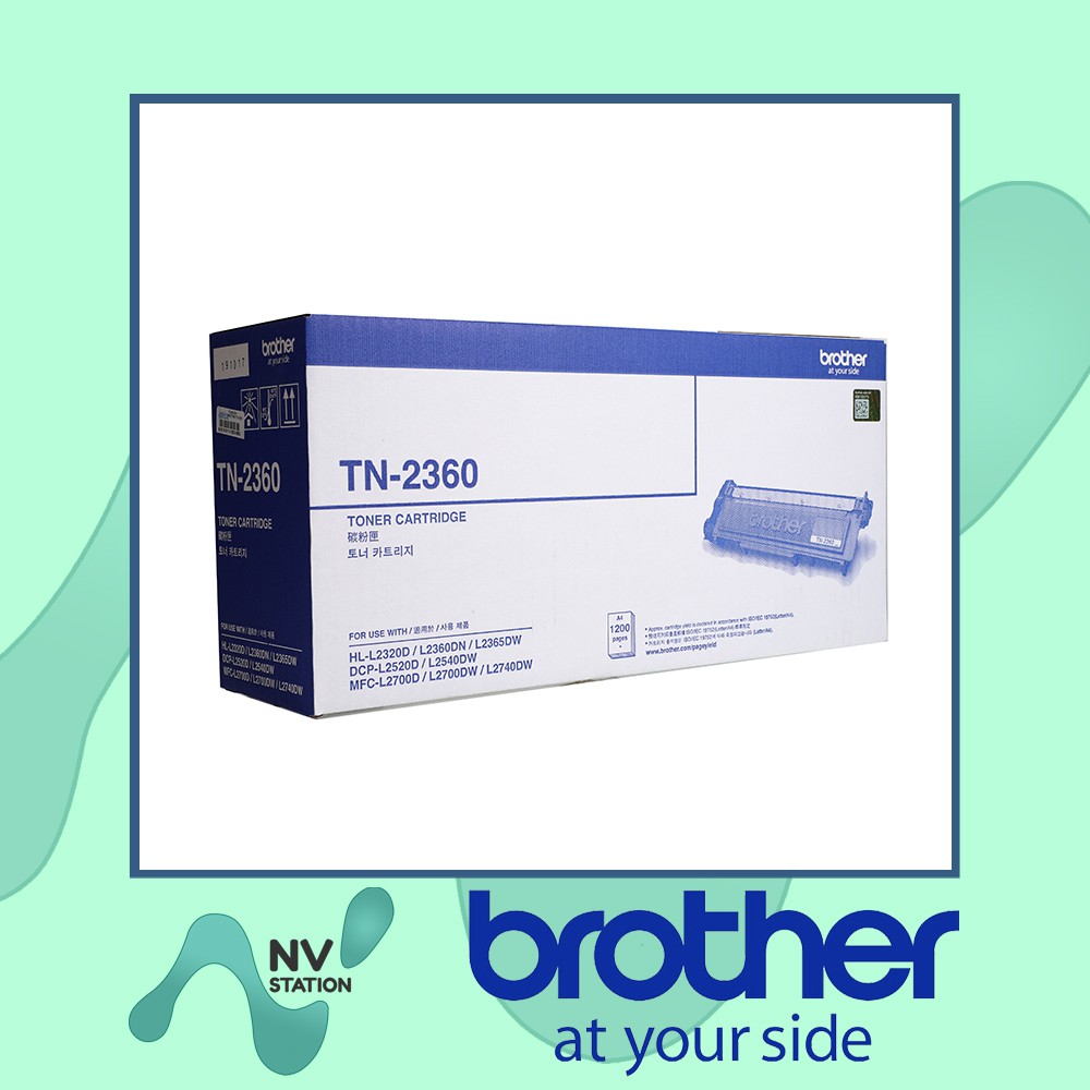 Toner Brother TN-2360 (ของแท้) ใช้สำหรับ HL-L2320D,HL-L2360DN,HL-L2365DW,DCP-L2520D,DCP-L2540DW,MFC-