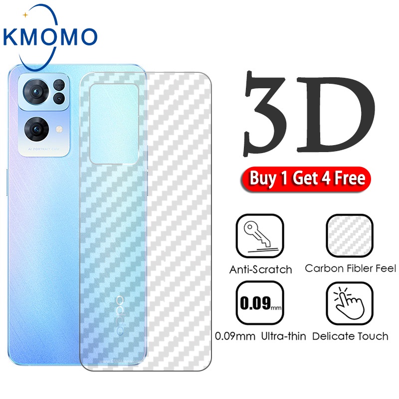 ซื้อ 1 แถม 4 OPPO ฟิล์มกันรอยหลัง สีใส Reno 12 Pro 5G 12F 11 11F 10 + 8T 4G 8z 8 7 7z 6 6z 5 4 2z 2F