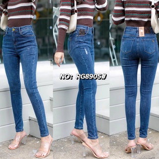 (SALE) RG8905# กางเกงยีนส์ขายาวสีเข้ม