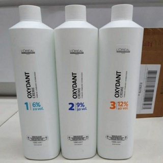 Loreal Oxydant Creme 6% 9% 12% DiaActivator 9Vol 20Vol ลอรีอัล ไฮโดรเจน ออกซิเด้น 1000 มล.